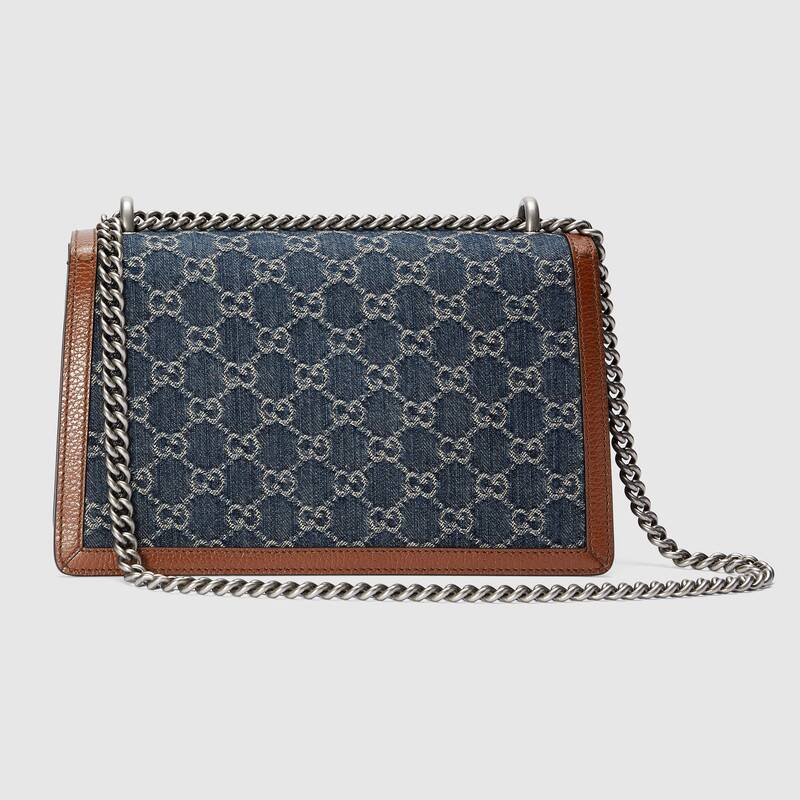 Gucci Dionysus Small GG Supreme Shoulder Bag 400249 Dark blue and ivory